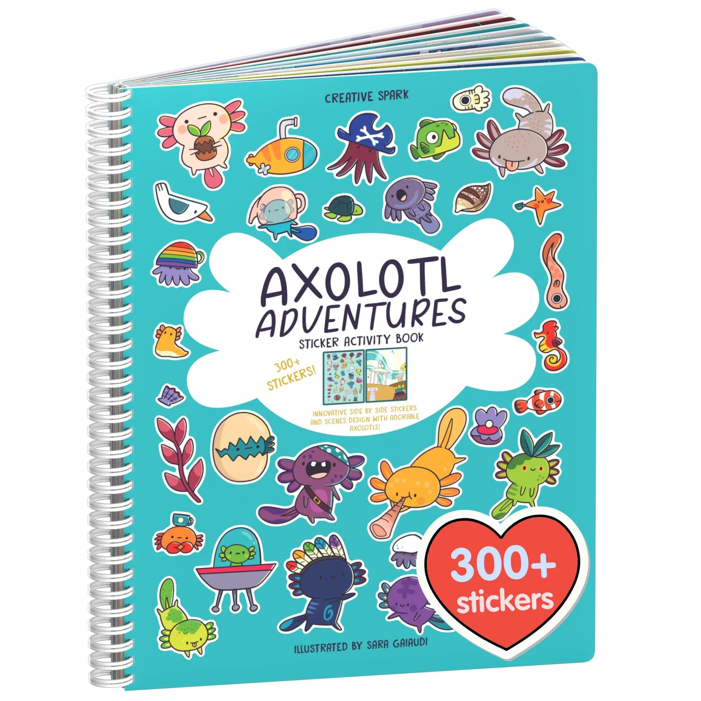 Axolotl Adventure Sticker & Coloring Book for Kids