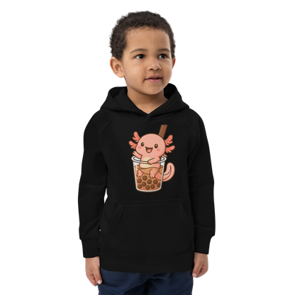 Axolotl in Boba Kids Eco Hoodie