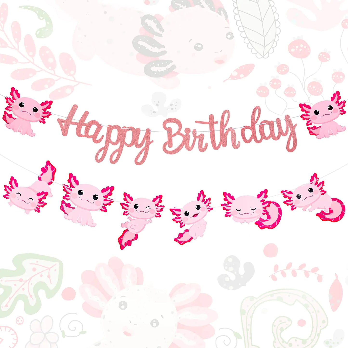 Axolotl Birthday Bash Banner Set